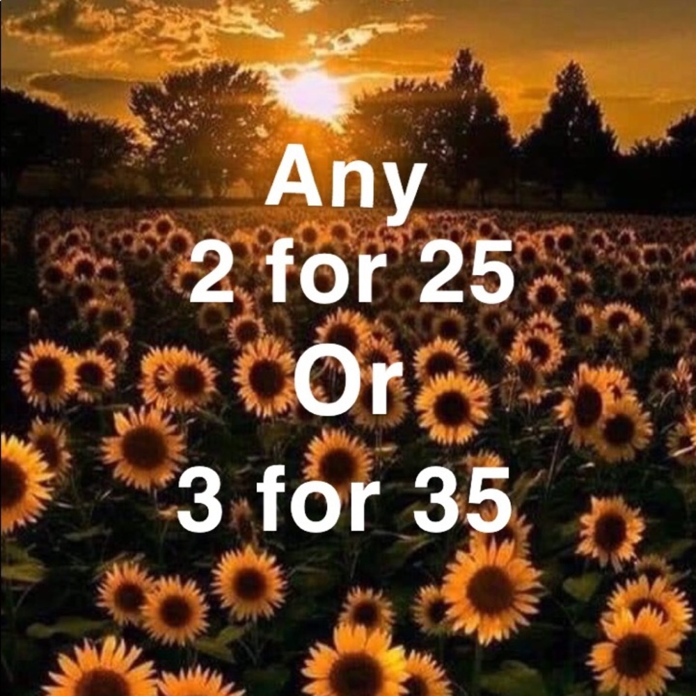 2 for 25 or 3 for 35! Closet Clean out!